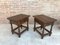 20th Century Spanish Nightstands with Drawer and Iron Hardware, Set of 2 2
