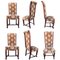 20th Century Dark Walnut Tall Back Dining Chairs, Set of 6 1