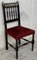 19th Spanish Chairs with Bronze Details & Red Velvet Upholstery, Set of 6 3