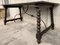 19th Baroque Spanish Farm Trestle Lyre Leg Dining Room Table with Forged Iron 9