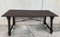 19th Baroque Spanish Farm Trestle Lyre Leg Dining Room Table with Forged Iron 4