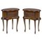 20th Century Mahogany Kidney-Shaped Nightstands with 2 Drawers, Set of 2 1