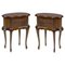 20th Century Mahogany Kidney-Shaped Nightstands with 2 Drawers, Set of 2, Image 1