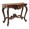 20th Baroque Style Carved Mahogany Console Table, Image 1