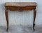 20th French Century Marble Top Walnut Console Table with Drawer 2