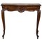 20th French Century Marble Top Walnut Console Table with Drawer 1