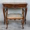 20th French Century Marble Top Walnut Console Table with Drawer 11