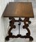 19th Century Spanish Side Table with Hand-Carved Lyre Leg & Iron Stretcher 7
