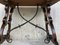 19th Century Spanish Side Table with Hand-Carved Lyre Leg & Iron Stretcher 8