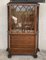French Art Nouveau Fruitwood Wooden Showcase Vitrine with 4 Drawers 2