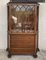 Vitrine Art Nouveau en Bois Fruitier avec 4 Tiroirs 2