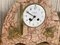 Set de Cheminée, Bureau ou Horloge de Chapelle Art Déco en Marbre Rose avec Détails en Bronze 8