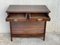 Art Deco Lady Desk with Hidden Roll, Low Compartment & 2 Drawers 9