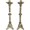 19th Century Italian Paschal Bronze Venice Torchères Candlesticks, Set of 2 1