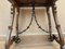 19th Century Spanish Side Table with Hand-Carved Lyre Leg and Iron Stretcher, Image 8
