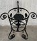 20th Century Black Wrought Iron Painted Adjustable Plant Stands, Set of 2 7