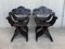 19th Century Carved Walnut Folding Scissors Savonarola Chairs, Set of 4 5