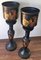 Large Chinoiserie Style Urns or Vases on Pedestals in Glazed Terracotta, Set of 4, Image 2