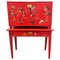 Japanese Style Red Lacquer Fall-Front Chest, 20th Century 1