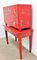 Japanese Style Red Lacquer Fall-Front Chest, 20th Century 2