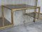 Mid-Century Modern Italian Faux Bamboo Gilt Metal Console with Smoked Glass 8