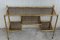 Mid-Century Modern Italian Faux Bamboo Gilt Metal Console with Smoked Glass 5