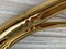 Italienisches Mid-Century Modern Queen Kopfteil aus Vergoldetem Metall in Bambus-Optik 7