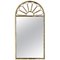 Italienischer Mid-Century Modern Spiegel aus Vergoldetem Metall in Bambus Optik 1