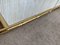 Espejo italiano Mid-Century de metal dorado de imitación de bambú, Imagen 4