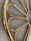 Espejo italiano Mid-Century de metal dorado de imitación de bambú, Imagen 3