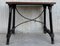 19th Century Baroque Spanish Side Table with Marquetry Top & Turned Legs 3
