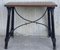 19th Century Baroque Spanish Side Table with Marquetry Top & Turned Legs, Image 2