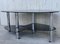 Mid-Century Oval Center Table in Black Glass Tops & Chrome 8