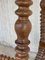 Spanish Baroque Side Table with Wood Stretcher and Carved Top in Walnut 18