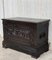 19th Spanish Baroque Walnut Trunk with Handcarved Decoration 4