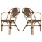 Spanische Bambus Armlehnstühle mit Ovaler Rückenlehne, 1960er, 2er Set 1