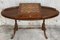20th Century Regency Style Oval Walnut Chess Game Table with 2 Drawers 3