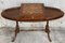 20th Century Regency Style Oval Walnut Chess Game Table with 2 Drawers, Image 3