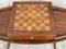 Table de Jeu d'Échecs Style Régence Ovale en Noyer avec 2 Tiroirs 9