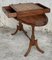 20th Century Regency Style Oval Walnut Chess Game Table with 2 Drawers 5