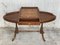 20th Century Regency Style Oval Walnut Chess Game Table with 2 Drawers, Image 7