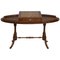 20th Century Regency Style Oval Walnut Chess Game Table with 2 Drawers, Image 1