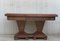 Art Deco Square & Extendable Burl Walnut Dining Table with 2 Pedestals, Image 4
