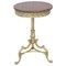 19th Spanish Bronze & Brass Gilted Side Table with Red Marble Top 1