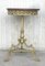 Tavolino dorato in bronzo e ottone con ripiano in marmo rosso, Spagna, Immagine 5