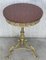 19th Spanish Bronze & Brass Gilted Side Table with Red Marble Top 3