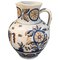 Blue and Yellow Painted & Glazed Earthenware Continental Talavera Urn 1