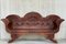 20th Century Spanish Carved Back & Legs Garden Bench or Settee with Curved Arms 2