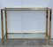 Mid-Century Modern Brass Side Table & End Console Table in Glass, Set of 2 16