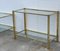 Mid-Century Modern Brass Side Table & End Console Table in Glass, Set of 2 15